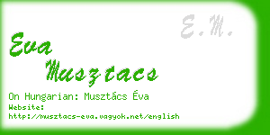 eva musztacs business card